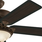 Hunter 52 inch Indoor Ceiling Fan with LED Light - Brown Ceiling Fan with Pull Chain, For Bedroom or Living Room, Standard Mount, No Remote, 5 Blades - Italian Countryside 53200, P.A. Cocoa