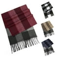 thumbnail image 3 of Men's Fashionable British Plaid Versatile Scarf Winter Warm Tassel Shawl, 3 of 3