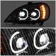 thumbnail image 4 of DNA Motoring  For 04-17 Freightliner Columbia Full LED DRL Dual Projector Headlight Lamps Pair Black, 4 of 12
