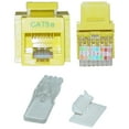 thumbnail image 2 of Cat5e Keystone Jack, Toolless RJ45 Female (UTP) to 110 Punch Down Connector, CableWholesale, Yellow, 2 of 2