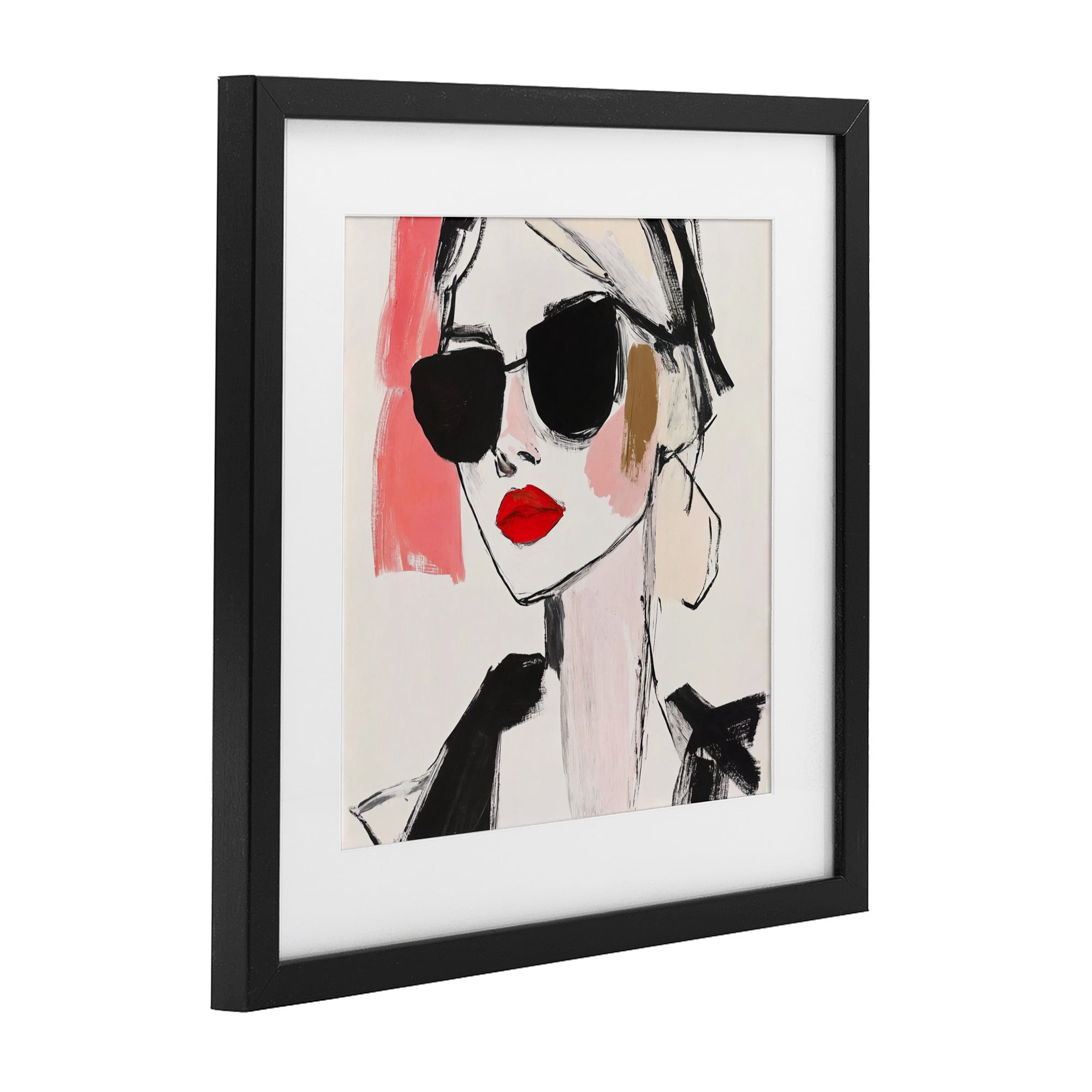 Stupell Industries Sassy Glamour Sketch Black Framed Print Under Glass, design by Andrea Haase