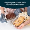 thumbnail image 2 of Libbey Baker’s Premium 2-Piece Glass Bread Loaf Pan Baking Dish Set, Space-Saving Glass Bakeware set for Bread, Loaf, and Pound Cakes, 2 of 6