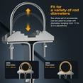 thumbnail image 2 of 2 Pcs 16" Antenna Mast Wall Mount Bracket Heavy Duty 3-Legs Stand Off Windproof 304 Stainless Steel Antenna Pole Mounting Bracket, 2 of 7