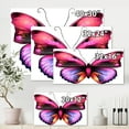 thumbnail image 4 of Designart ' Portrait Of Bright Pink Butterfly ' Modern Canvas Wall Art Print, 4 of 4