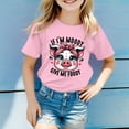 thumbnail image 2 of Toddler T Shirts Cute Animal Prints T Shirt for Kids Girls Summer Crewneck Short Sleeve Casual Top Girls T Shirts Pink 3 Years-4 Years, 2 of 4