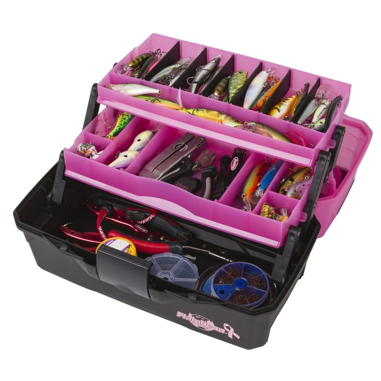PLANO 500089 Tackle Box, 7 in W, 6 in D, Pink