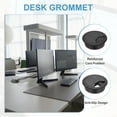 thumbnail image 3 of Desk Grommet 2", Plastic Desk Hole Cover Cable Grommet Cord Hole Cover Table Wires Organizer, Black 4 Pcs, 3 of 7