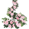 thumbnail image 1 of Rose Garland, Artificial Rose Tendrils, 4 Pieces, Artificial Silk, Flower Garlands Garden Decor Pink WD.WDQZL Hogar, 1 of 1