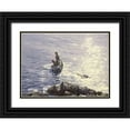 thumbnail image 1 of Adamov, Alexey 32x24 Black Ornate Wood Framed with Double Matting Museum Art Print Titled - Mermaid by Sunshine Water, 1 of 4