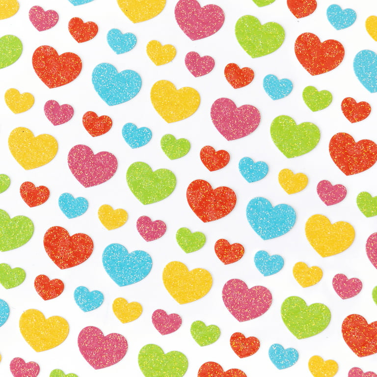 15 X Love Heart Stickers Multicolour Heart Stickers Sticker 