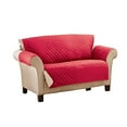 thumbnail image 2 of Collections Etc Housse de Protection Réversible Matelassée pour Meubles, Rouge/crème, Loveseat, 2 of 4