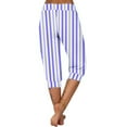 thumbnail image 6 of Womens Pants 3/4 Capri Slacks Straight Leg Trousers Trendy Streak Pants Wide Leg Slacks Plus Size Trousers Tight Pants Leggings Slacks Dressy Yoga Exercise Trousers Christmas Clearance, 6 of 6