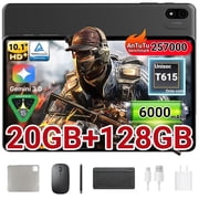 Android 16 Tablet, 10 Inch Tablet, Gemini Al 2.0 Android Tablets, Unisoc T615 Octa-core Processor, 2 In 1 Tablet with Keyboard, 128GB ROM+20(8+12)GB RAM+ 2TB Expand, Dual Camera, Widevine L1