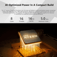 thumbnail image 3 of Lenovo ThinkPad P14 Laptop Empresarial, Pantalla Táctil FHD+ de 14", AMD Ryzen AI 7 PRO 350, 32GB RAM, 1TB SSD, W11P, 3 of 7