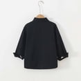 thumbnail image 5 of Yiyuu Boys Cotton Cargo Shirt Solid Long Sleeve Button Down Shirt, Sizes 4-12, 5 of 5