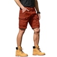 thumbnail image 3 of GrmtClth Men Stretch Quick Dry Multi Pocket Cargo Shorts Large Storage Side Pockets Button Waist Outdoor Gardening Work Pants Red XL, 3 of 10