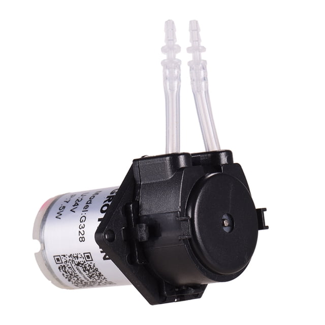 GROTHEN DC 24V Dosing Pump Peristaltic Pump Mini Water Liquid Pump Peristaltic Tube Head Self-Priming Function for Aquarium Lab Chemical Analysis Dosing Additives, Flat Panel Style