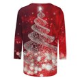thumbnail image 4 of SELONE Funny Christmas Shirts for Women Red Long Sleeve Rund Neck Printed Tops Sweatshirts 4XL, 4 of 5