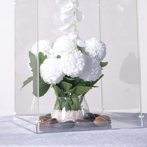 BalsaCircle 12" Clear Acrylic Display Box Centerpiece Column Pedestal Riser Party Wedding Decorations