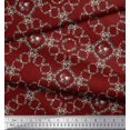 thumbnail image 2 of Soimoi Purple Rayon Crepe Fabric Artistic Waves Abstract Decor Fabric Printed Yard 46 Inch Wide, 2 of 5