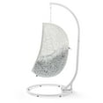 thumbnail image 3 of Swing Lounge Chair, Sunbrella, White Grey Gray, Modern Contemporary Urban Design, Outdoor Patio Balcony Cafe Bistro Garden Furniture Hotel Hospitality, 3 of 8