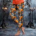 thumbnail image 2 of mgoYE Halloween Pajamas Women Pants Printed Casual Holiday Tights Elastic Waist Workout Jogger Yoga Pant Size S, 2 of 7