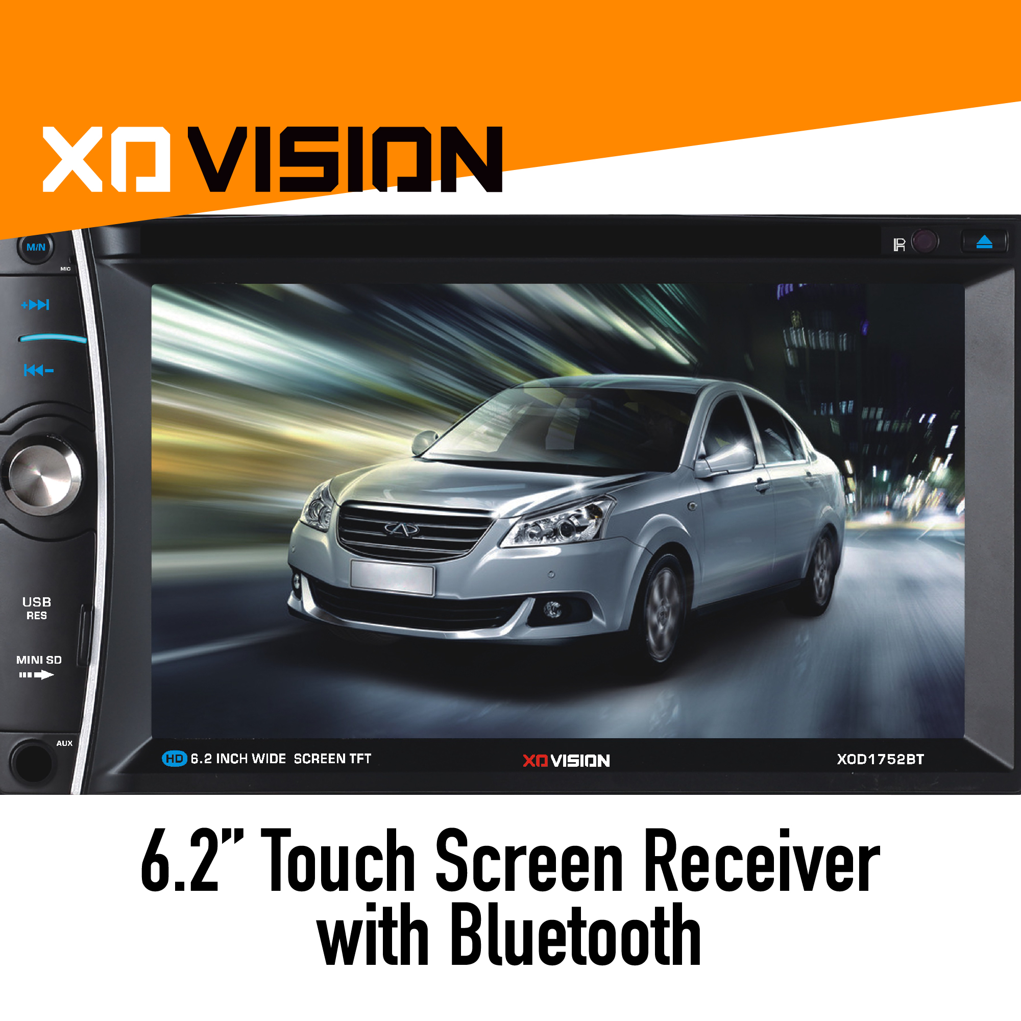 XO Vision XOD1752BT 6.2" Touch Screen In-Dash DVD Receiver - image 2 of 5