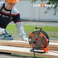 thumbnail image 6 of Link2Home 60 Ft Extension Cord Reel 4 Outlets 14AWG Outdoor Power Cable, 6 of 10