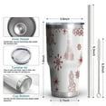 thumbnail image 6 of 30oz White Christmas Tree Pattern Tumblers Stainless Steel Tumbler with Lid and Straw,Vacuum Insulated Double Wall Travel Tumbler Cups Mug with Cleaning Brush for Coffee,Tea, 6 of 7
