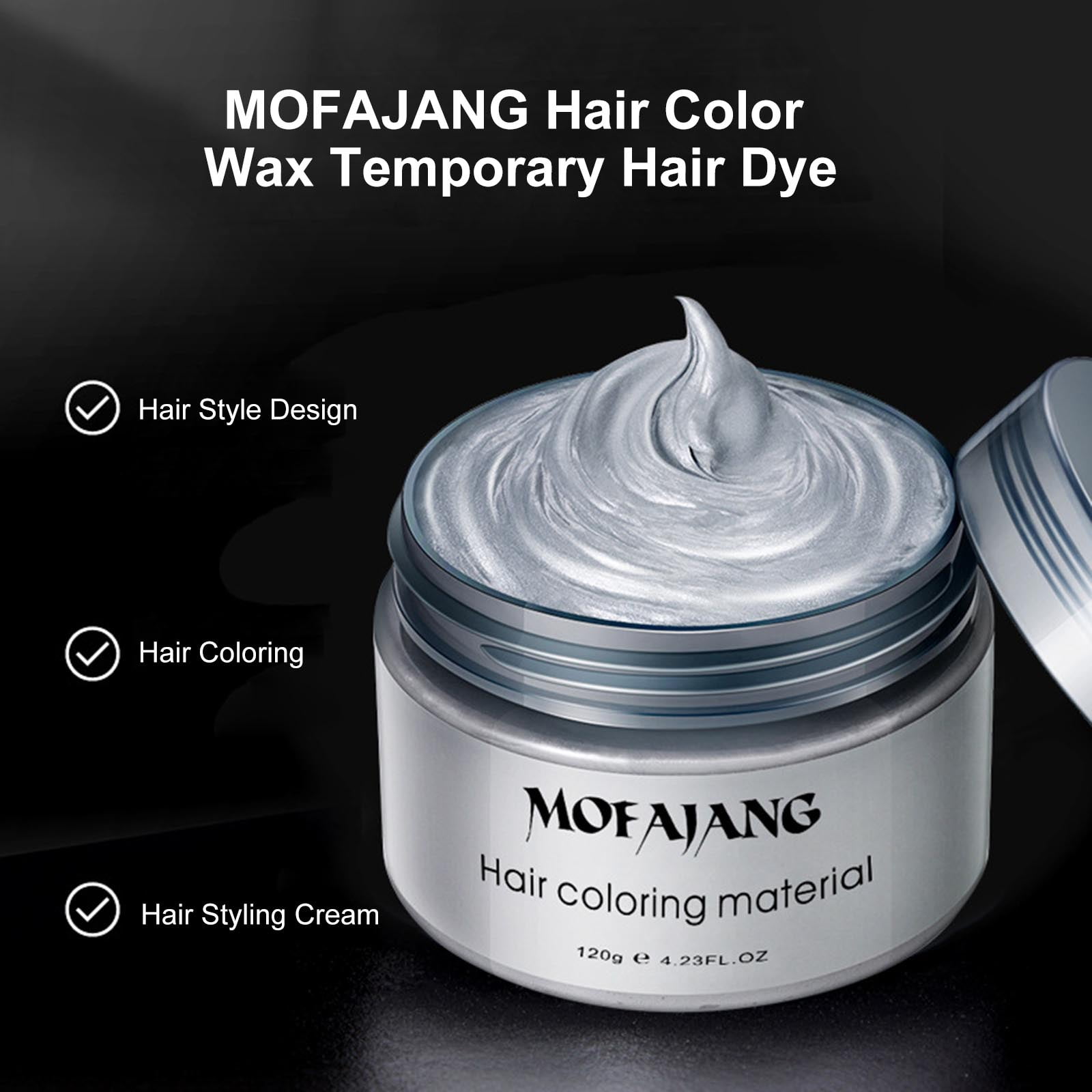 Buy MOFAJANG Hair Color Wax Temporary Hair Dye Unisex Purple Grey Blue
