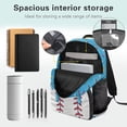 thumbnail image 5 of Yuyamidu Blue Baseball Backpack for Boys Girls with Lunch Box Cute Bookbag and Lunch Bag Set for Kids Middle School Book Bag and Lunchbox Pencil Case Water Bottle Holder with Strap, 4 in 1, 5 of 8