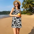 thumbnail image 3 of Fotbe Cow Skin 1 Vestido de Verano sin Mangas para Mujer – Vestido Midi Línea A, Estilo Camiseta Floral, Vestido Playero Casual y Fluido, 3 of 7