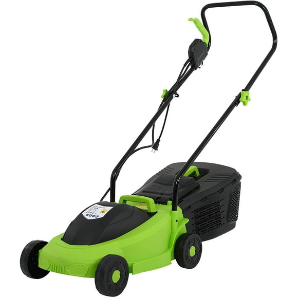 PayLessHere Electric Lawn Mower and Grass Cutter, 13-Inch Corded 12 Amp Dethatcher, Collection Box