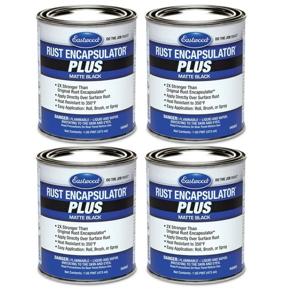 Eastwood Matte Black Rust Encapsulator Plus  1 Pint - 4 Pack