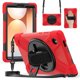 thumbnail image 1 of Funda para Samsung Galaxy Tab A9, Funda Protectora de Silicona Anti-caída + Capa de PC con Asa, Soporte, Correa para el Hombro, Resistente a Golpes, Tres Pruebas, Funda Protectora para Tablet, Rojo,, 1 of 10