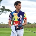 thumbnail image 4 of Lsque inside out 2 Pattern Golf Shirts for Men Dry Fit Print Moisture Wicking Performance Short Sleeve Polo Shirt-4X-Large, 4 of 7