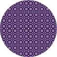thumbnail image 1 of Ahgly Company Indoor Round Patterned MediumOrchid Purple Area Rugs, 6' Round, 1 of 6