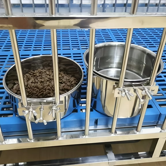 ACDANC Dog Crate Water Bowl No Spill,2 Pack Stainless Steel Large Dog Bowls,Hanging Dogs Kennel Water and Food Bowls for Crate Cage Metal Feeder Dish Coop Cup for Medium Large Dogs Pets