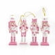 thumbnail image 3 of Miniaturas de Cascanueces, serie rosa, marionetas de Cascanueces, adornos de decoración de escritorio, muñecas de banda de soldados de nueces de dibujos animados, 12cm, 3 of 5