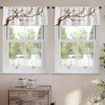 thumbnail image 2 of LALILO Kitchen Curtain Valance Watercolor Bare Tree Wood Rod Pocket Window Curtain 52"x 18" Set of 2, 2 of 7