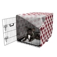 thumbnail image 5 of Vintage Valentine Dog Crate Cover, Monochrome Romantic Simple Design of Continuous Classic Hearts, Easy to Use Pet Kennel Cover Small Dogs Puppies Kittens, 7 Sizes, Vermilion Off White, by Ambesonne, 5 of 6