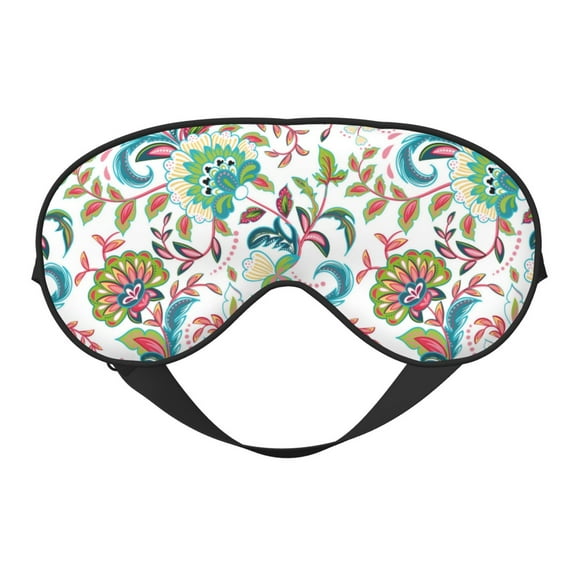 Naloa Fairy Flower Print Sleep Mask for Sleeper, Light Blocking Sleeping Eye Mask for Women Men, Eye Shade with Adjustable Strap for Travel, Nap,Meditation