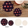 thumbnail image 3 of SKYSONIC Vintage Colorful Hearts Pot Holders Trivets, 2 Pcs Heat Resistant Trivets,Valentines Day Cotton Thread Weave Mats for Hot Pads Pans Pot Bowl Teapot for Kitchen Decor, 3 of 7