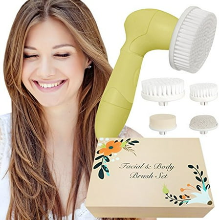 Skin Cleansing System Facial Brush & Body Care Kit - Vintage Citrus Facial (Best Facial Care System)