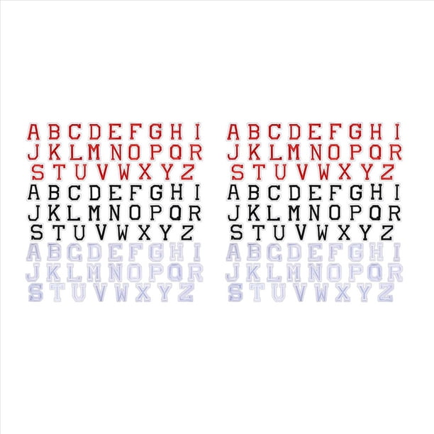 156 Piezas de Parches para Planchar con Letras, Parches de Apliques de Alfabeto Parches de Reparación de Letras A-Z para Sombreros, Camisas, Zapatos, Jeans, Bolsos