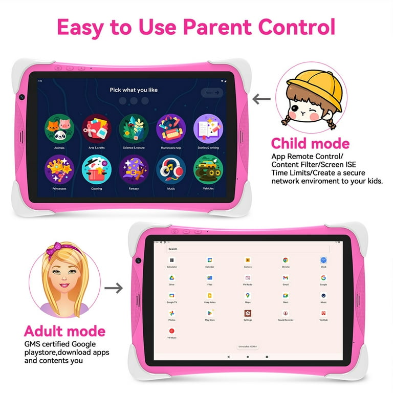Tableta Android Pad 14 Pro para niños, Tablet de 16 GB + 512 GB, 10,1