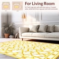 thumbnail image 2 of ODIKA 8'x10' Machine Washable Non-Slip Area Rug, with Warm Interlocking Lattice and Curved Lines High Traffic Rug, Gold, 166373, 2 of 7