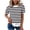 Black, variant on Holiday Strip Tops for Women Oversized Shirts Casual Loose and Comfortable Trendy Short Sleeve Fall and Summer Round Neck Top Purple S