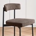 thumbnail image 2 of GrandNoor Grey Fabric Dining Chairs Set of 2,Armless Upholstered Kitchen Chair,Modern Dining Room Chair with Curved Backrest, 2 of 7