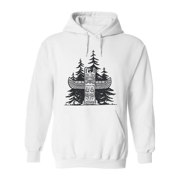 Totem In The Woods Hoodie Men -Image by Shutterstock, Male Small